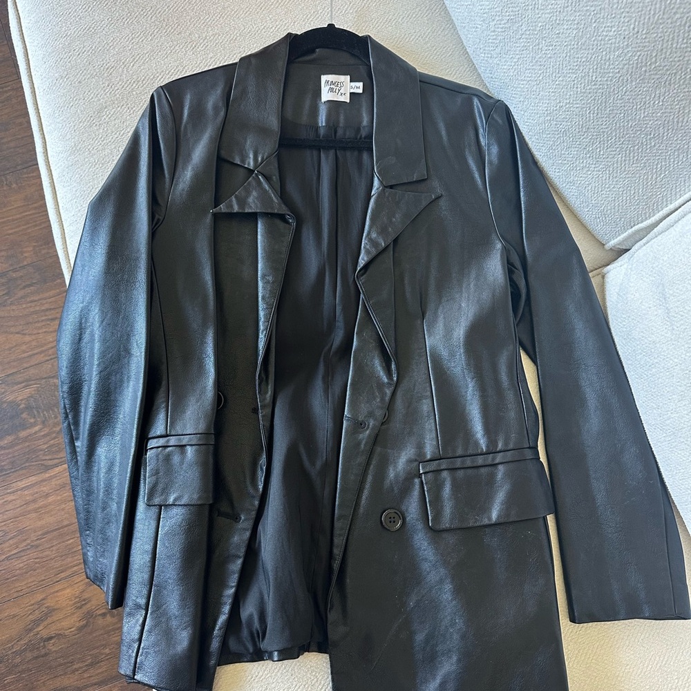 Princess Polly Women's Black Leather Jacket